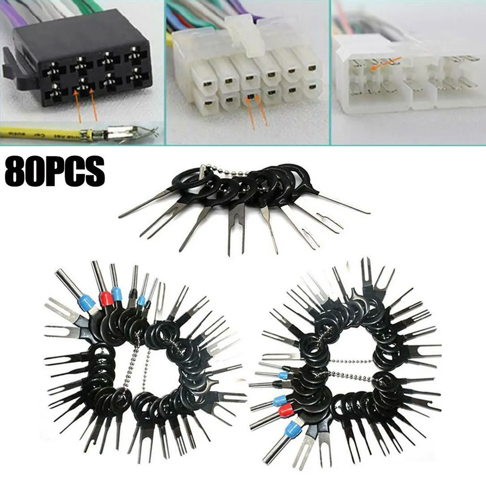 80Pcs Car Terminal Removal Tools Power Wiring Crimp Connector Puller Release Pin Extractor Kit For Car Plug Repair Tools
80Pcs Car Terminal Removal Tools Power Wiring Crimp Connector Puller Release Pin Extractor Kit For Car Plug Repair Tools
