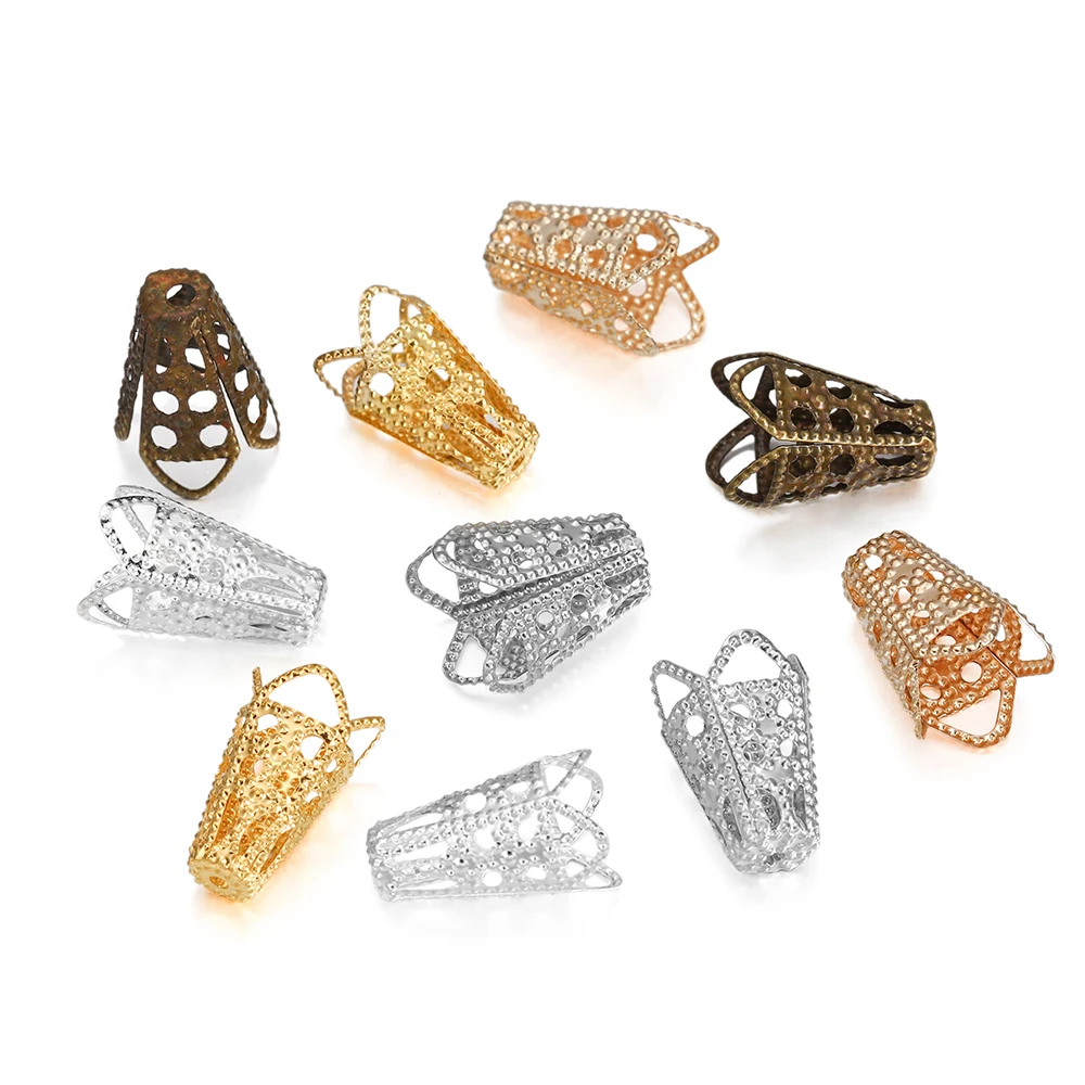 50pcs/lot Alloy Hollow Out End Bead Caps Filigree Trumpet Flower Crystal Pendant Connectors For DIY Jewelry Makings Supplies
50pcs/lot Alloy Hollow Out End Bead Caps Filigree Trumpet Flower Crystal Pendant Connectors For DIY Jewelry Makings Supplies