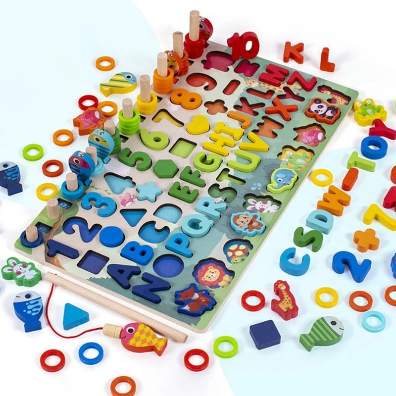 Toys Wooden Montessori Preschool Educational Children Busy Board Math Fishing Counting Geometric Figures Developing Board Toy
Toys Wooden Montessori Preschool Educational Children Busy Board Math Fishing Counting Geometric Figures Developing Board Toy