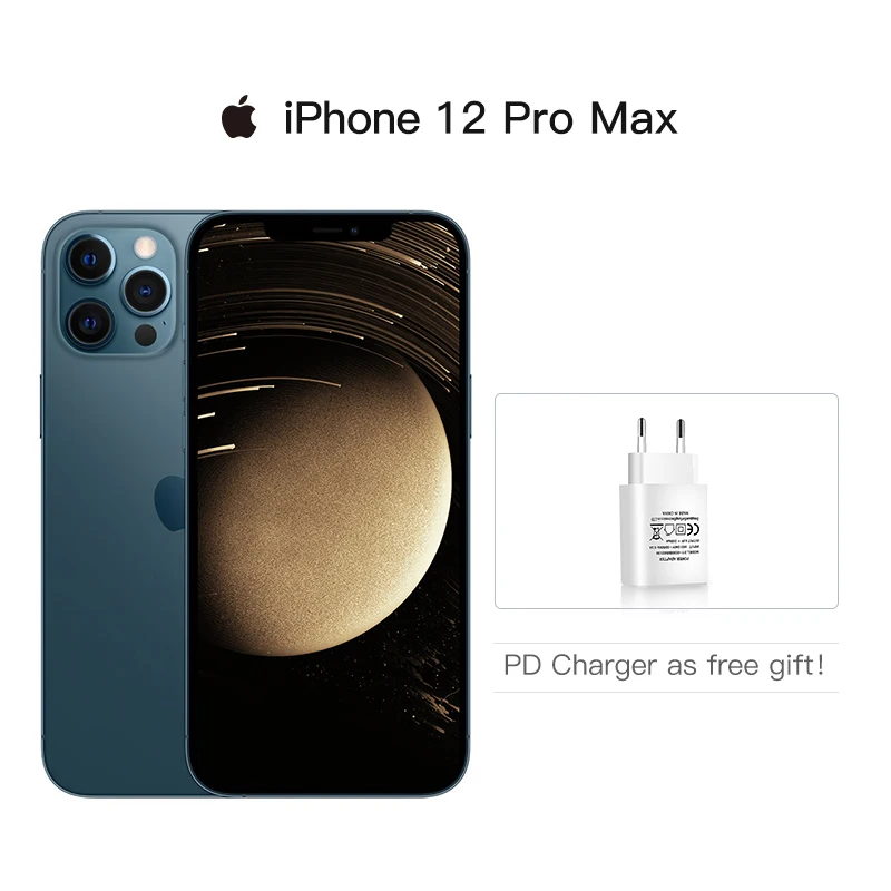 Unlocked Used iPhone 12 Pro Max 5G Smartphone 6.7" XDR Display A14 Chip 12MP Triple Rear Camera IOS 14 Waterproof Mobile Phones
Unlocked Used iPhone 12 Pro Max 5G Smartphone 6.7" XDR Display A14 Chip 12MP Triple Rear Camera IOS 14 Waterproof Mobile Phones