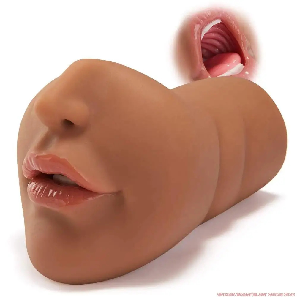 

Artificial Pocket Pussy Real Blowjob 3D Deep Throat Male Masturbator Tongue Oral Sex Doll Masturbation Cup Adult Sextoys For Men