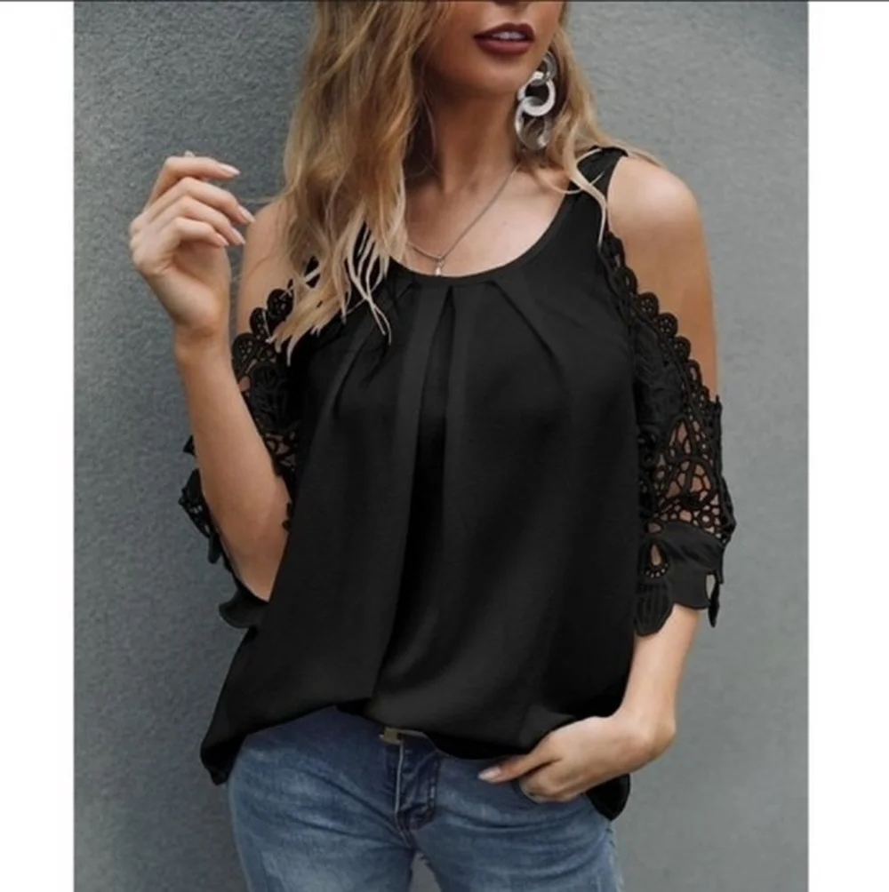 2021 Summer Blouse T Shirt Hollow Sleeve Women's Clothing Tops Sleeveless T Shirts
2021 Summer Blouse T Shirt Hollow Sleeve Women's Clothing Tops Sleeveless T Shirts