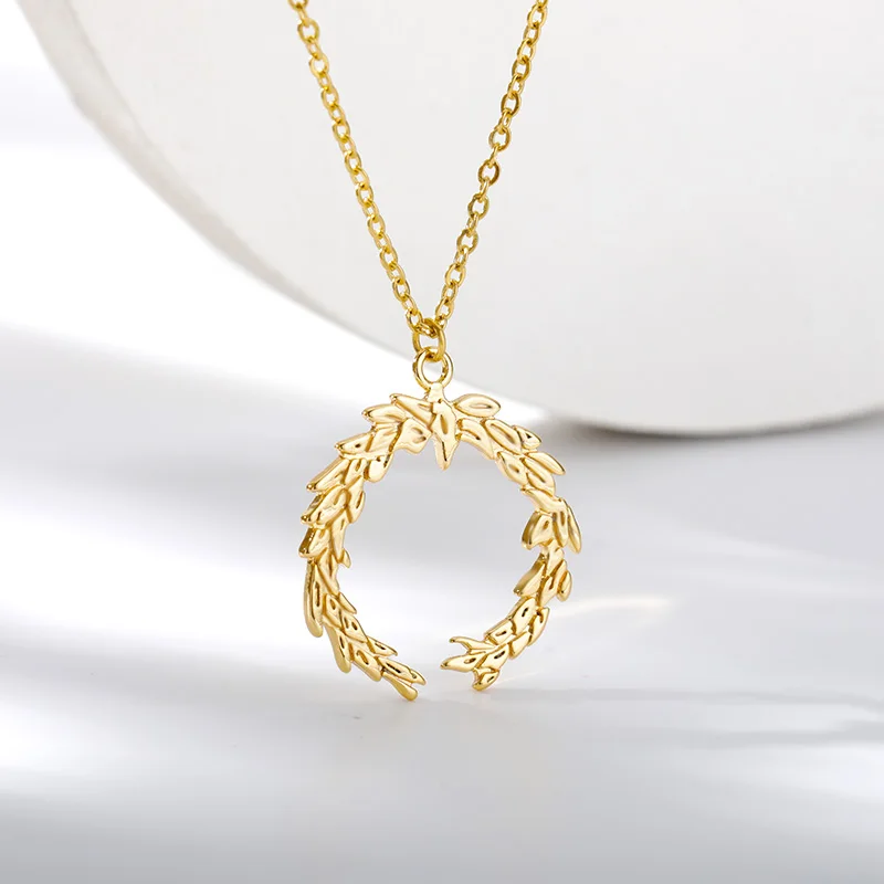Handmade Olive Branch Necklace for Women Peace Symbol Olive Branch Stainless Steel Jewelry Gift for Best Friend On-Sale
Handmade Olive Branch Necklace for Women Peace Symbol Olive Branch Stainless Steel Jewelry Gift for Best Friend On-Sale