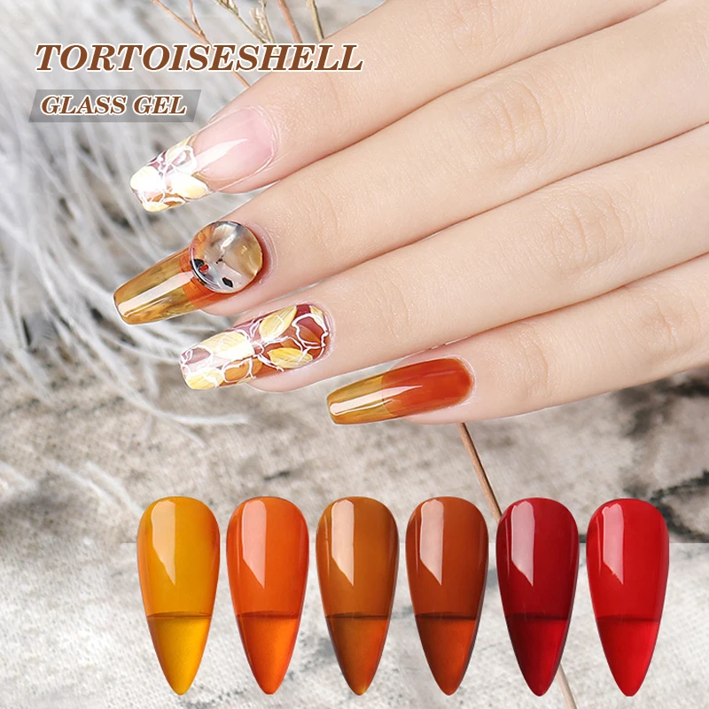 New Tortoiseshell Effect Glass Gelpolish Amber Semi Permanant UV Gel Nail Polish Soak Off Popular Milk Tea Caramel Top Coat DIY
New Tortoiseshell Effect Glass Gelpolish Amber Semi Permanant UV Gel Nail Polish Soak Off Popular Milk Tea Caramel Top Coat DIY