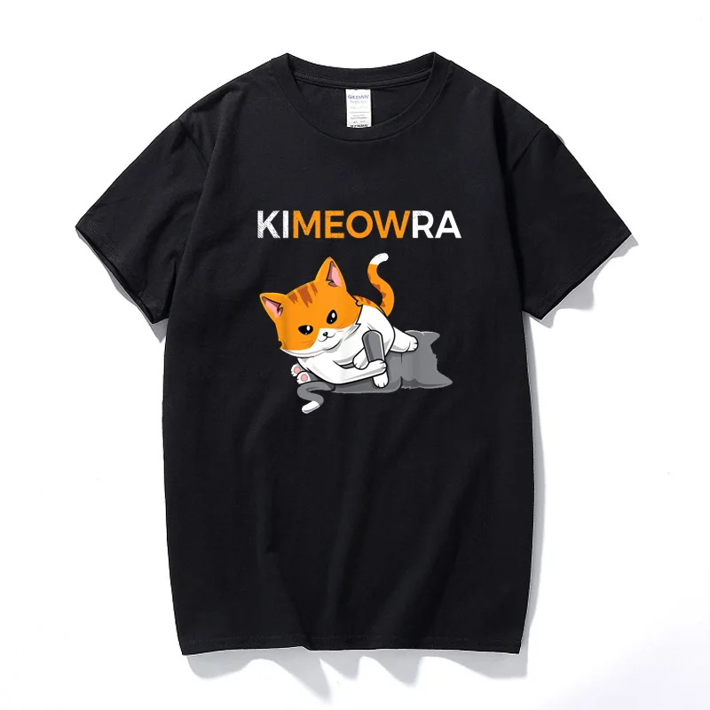 Новая Милая футболка Jiu Jitsu Kimura Kawaii Cat смешная BJJ мультяшная графическая для мужчин