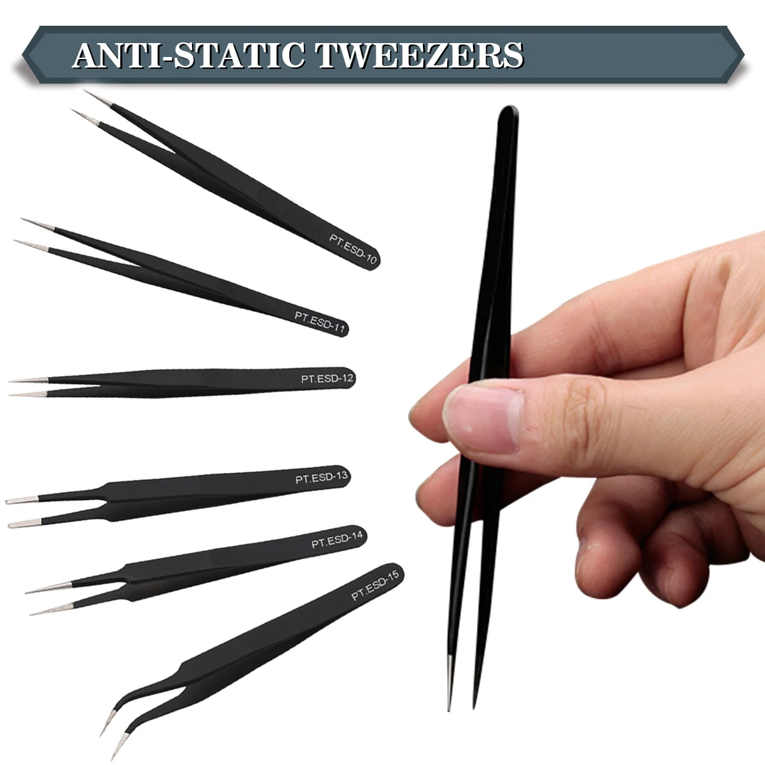 9pcs/6pc/2pc Anti-Static ESD Stainless Steel Tweezer Set Maintenance Repair Tool Kit Anti Static Model Making Tool Hand Tool Set
9pcs/6pc/2pc Anti-Static ESD Stainless Steel Tweezer Set Maintenance Repair Tool Kit Anti Static Model Making Tool Hand Tool Set
