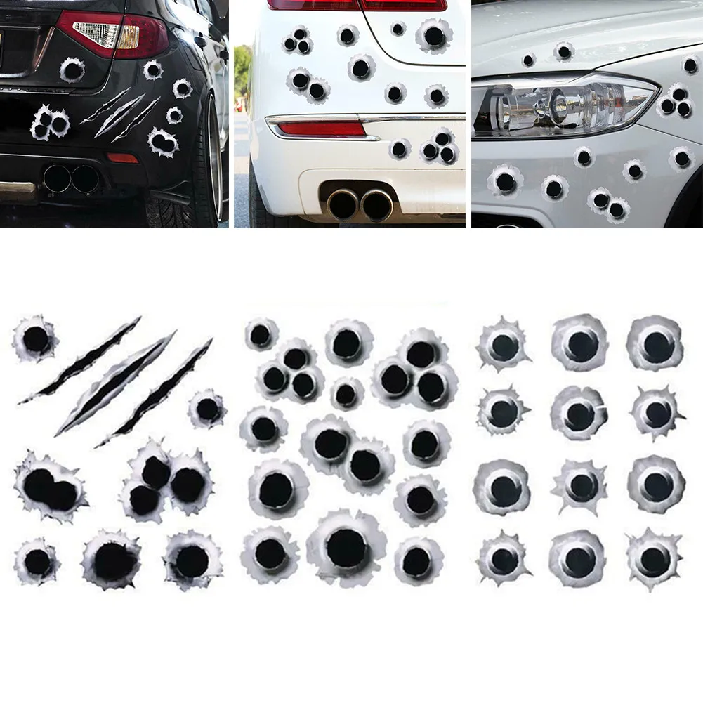 Car Stickers 3D Bullet Hole Auto Motorcycle Scratch Realistic Funny Decals 3 Crack Fake Gun Shot Hole Waterproof Stickers
Car Stickers 3D Bullet Hole Auto Motorcycle Scratch Realistic Funny Decals 3 Crack Fake Gun Shot Hole Waterproof Stickers