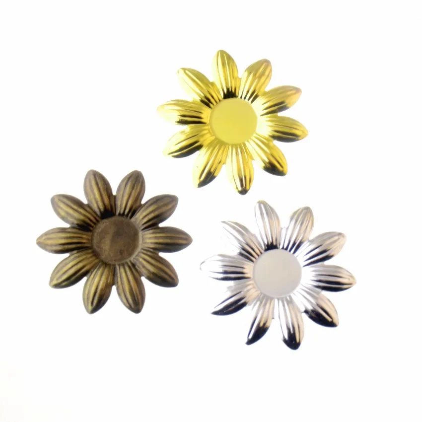 Free shipping 20-100Pcs DIY Filigree Flower Wraps Connectors Embellishments Gift Decoration Jewellery Findings | Украшения и