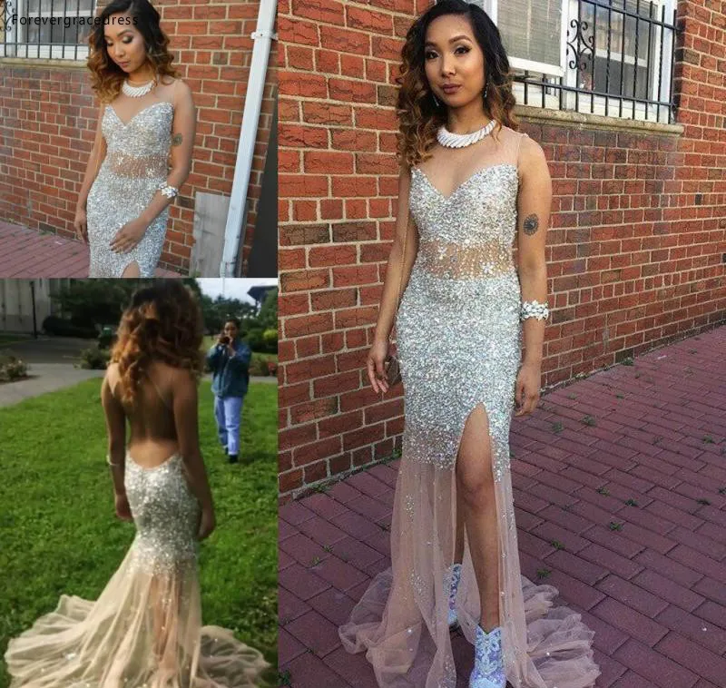 2019 Silver Beads Backless Prom Dress African Mermaid Long Formal Holidays Wear Graduation Evening Party Gown Plus Size
2019 Silver Beads Backless Prom Dress African Mermaid Long Formal Holidays Wear Graduation Evening Party Gown Plus Size
