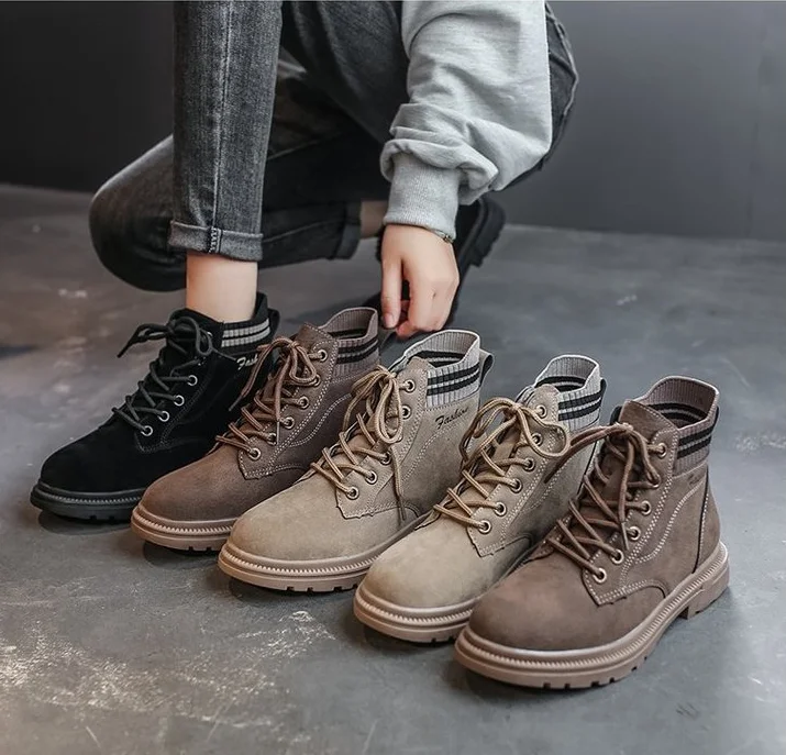 Popular Women Girl Martin Snow Boots High Top 2020 Fashion Trend Ankle Thick Lace-Up Working Booties Flatform Best Quality Shoes
Popular Women Girl Martin Snow Boots High Top 2020 Fashion Trend Ankle Thick Lace-Up Working Booties Flatform Best Quality Shoes