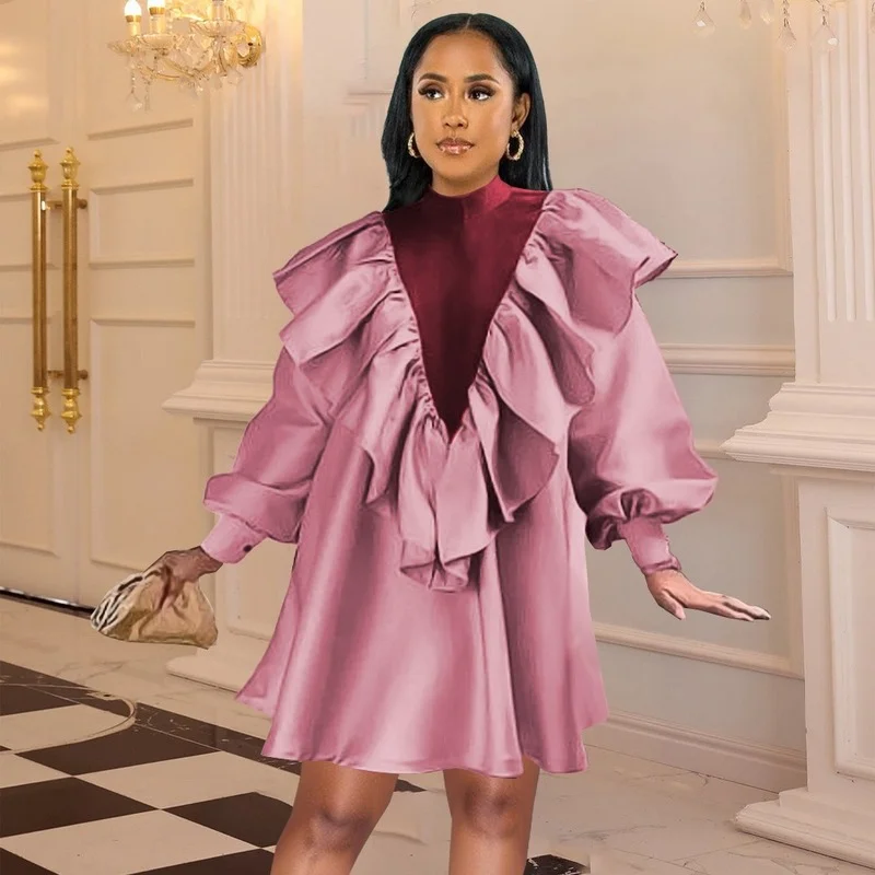 African Women Dress Patchwork Ruffle Long Sleeves Autumn Spring Party Christmas Gowns African Dresses for Women
African Women Dress Patchwork Ruffle Long Sleeves Autumn Spring Party Christmas Gowns African Dresses for Women