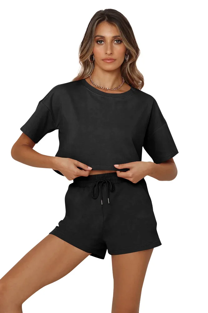 women's short sleeve suit women's summer The jacket that show hilum short thin cotton pure color draw string shorts
women's short sleeve suit women's summer The jacket that show hilum short thin cotton pure color draw string shorts