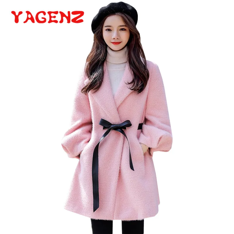 YAGENZ Autumn Faux mink Wool Coat Women Long Casual Turn-down Collar Woolen Jackets Female Solid Buttons Blends Outerwears 650
YAGENZ Autumn Faux mink Wool Coat Women Long Casual Turn-down Collar Woolen Jackets Female Solid Buttons Blends Outerwears 650