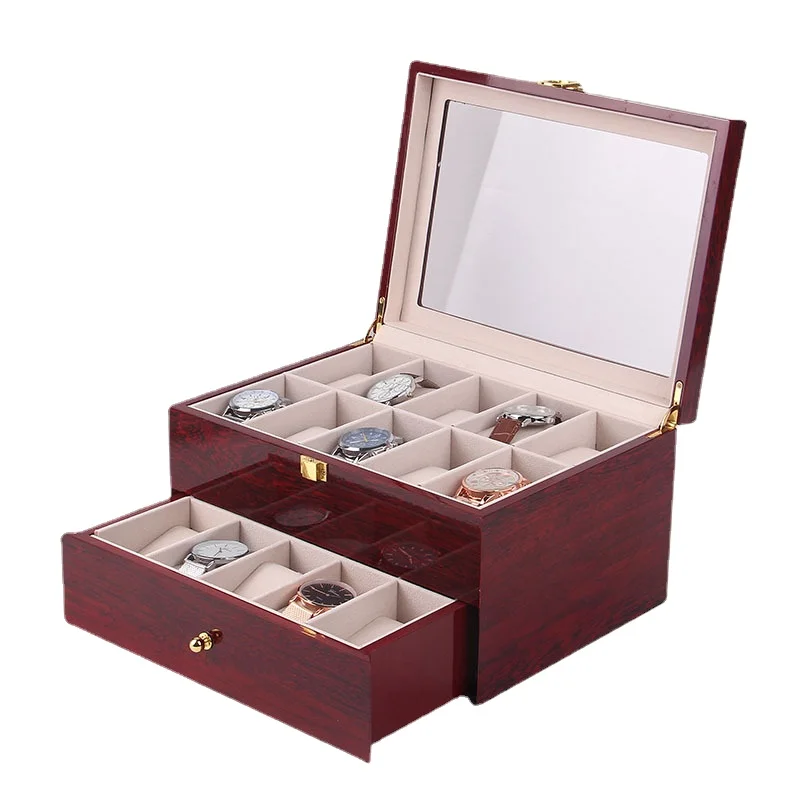 Double Layer Wooden Watch Boxes Storage Organizer Box 20 Slots Luxury Jewelry Watch Case Storage Display Box Brown Drawer Gift
Double Layer Wooden Watch Boxes Storage Organizer Box 20 Slots Luxury Jewelry Watch Case Storage Display Box Brown Drawer Gift