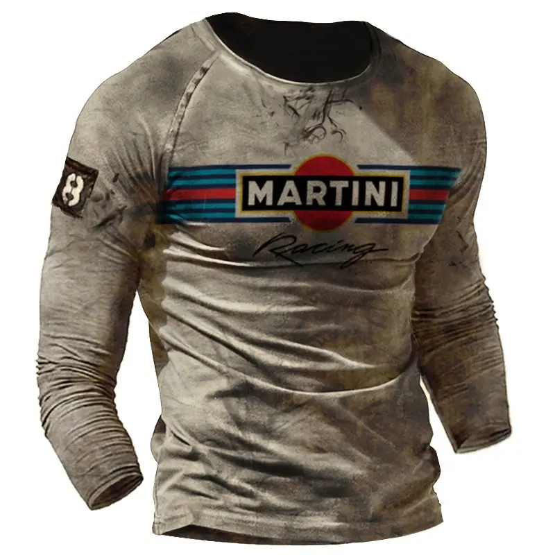 2021 Spring and Autumn Retro Men's Martini Racing 3D Printing Long-sleeved Round Neck T-shirt Men's Casual Harajuku Street Shirt
2021 Spring and Autumn Retro Men's Martini Racing 3D Printing Long-sleeved Round Neck T-shirt Men's Casual Harajuku Street Shirt