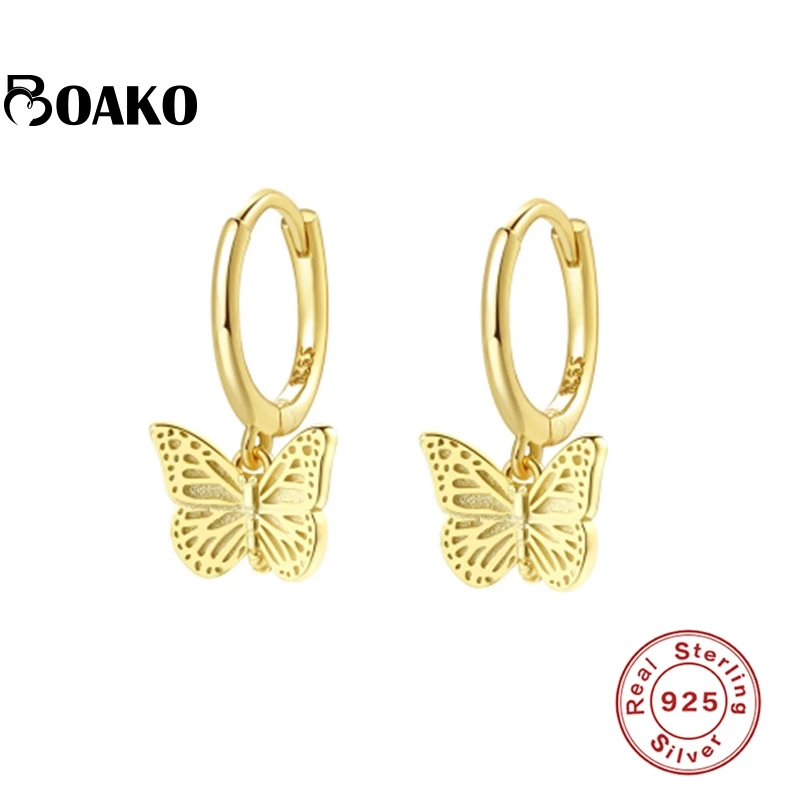 BOAKO Pendiente Plata 925 Sterling Silver Piercing Hoop Earrings For Women Butterfly Pendant Huggie Earing Luxury Jewelry Gifts
BOAKO Pendiente Plata 925 Sterling Silver Piercing Hoop Earrings For Women Butterfly Pendant Huggie Earing Luxury Jewelry Gifts