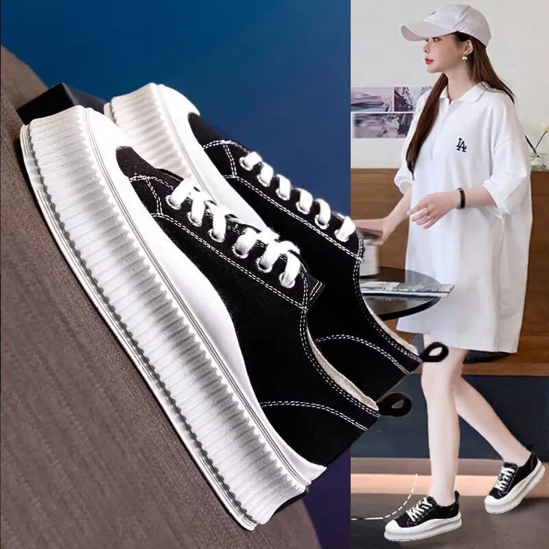 Spring White Shoes Woman Sneakers 2021 New PU Leather Platform Sneakers Korean Thick-soled Increased Casual Biscuit Shoes Ladies
Spring White Shoes Woman Sneakers 2021 New PU Leather Platform Sneakers Korean Thick-soled Increased Casual Biscuit Shoes Ladies