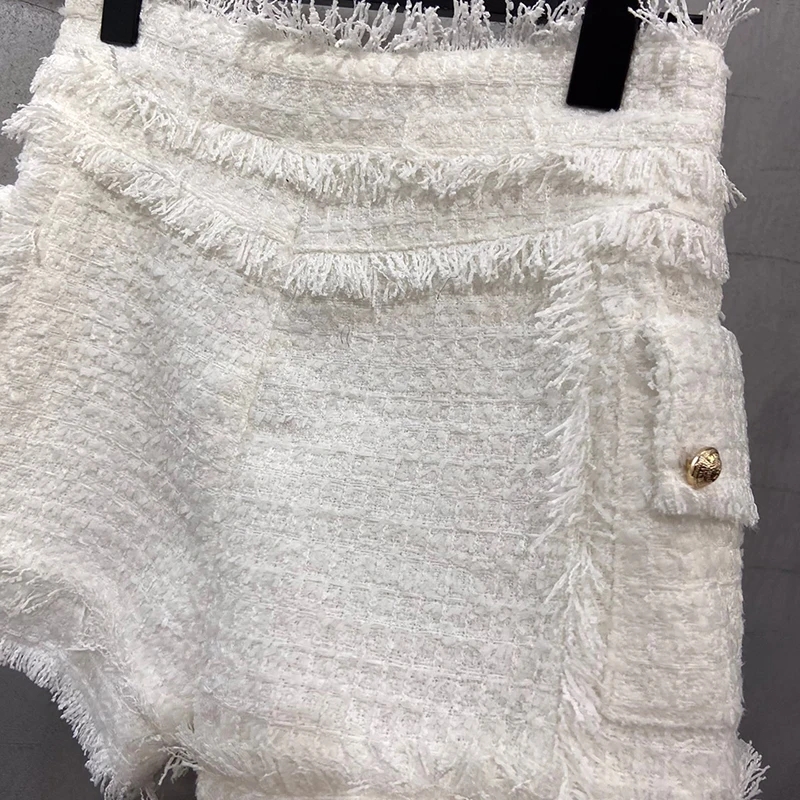 2021 Summer Women White Shorts Vintage High Waist Women Shorts Fashion Tweed Shorts
2021 Summer Women White Shorts Vintage High Waist Women Shorts Fashion Tweed Shorts