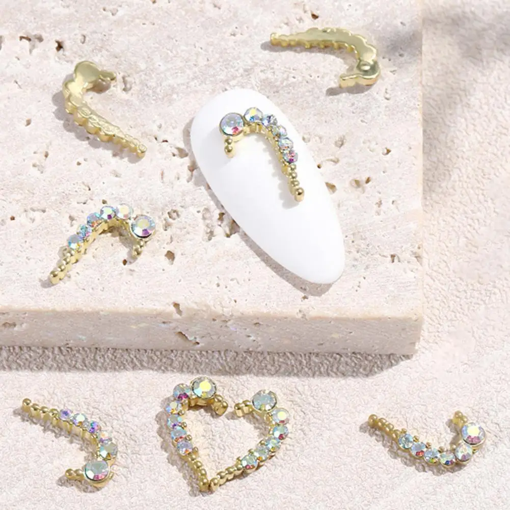 Compact Manicure Decoration Sturdy Fine Workmanship Premium Nail Art Decals Symmetrical Heart-shaped Alloy 
Compact Manicure Decoration Sturdy Fine Workmanship Premium Nail Art Decals Symmetrical Heart-shaped Alloy