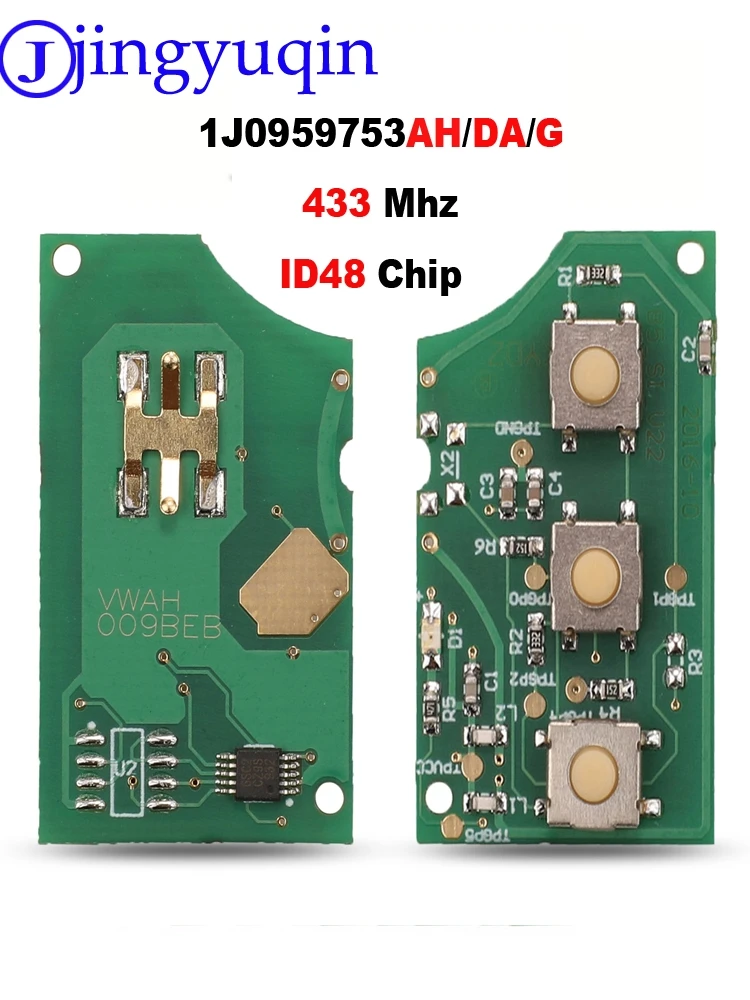jingyuqin Флип Key Shell для VW Golf Passat Polo Jetta Touran Bora Sharan 1J0959753AH 1K0959753G 433mhz | Автомобили и