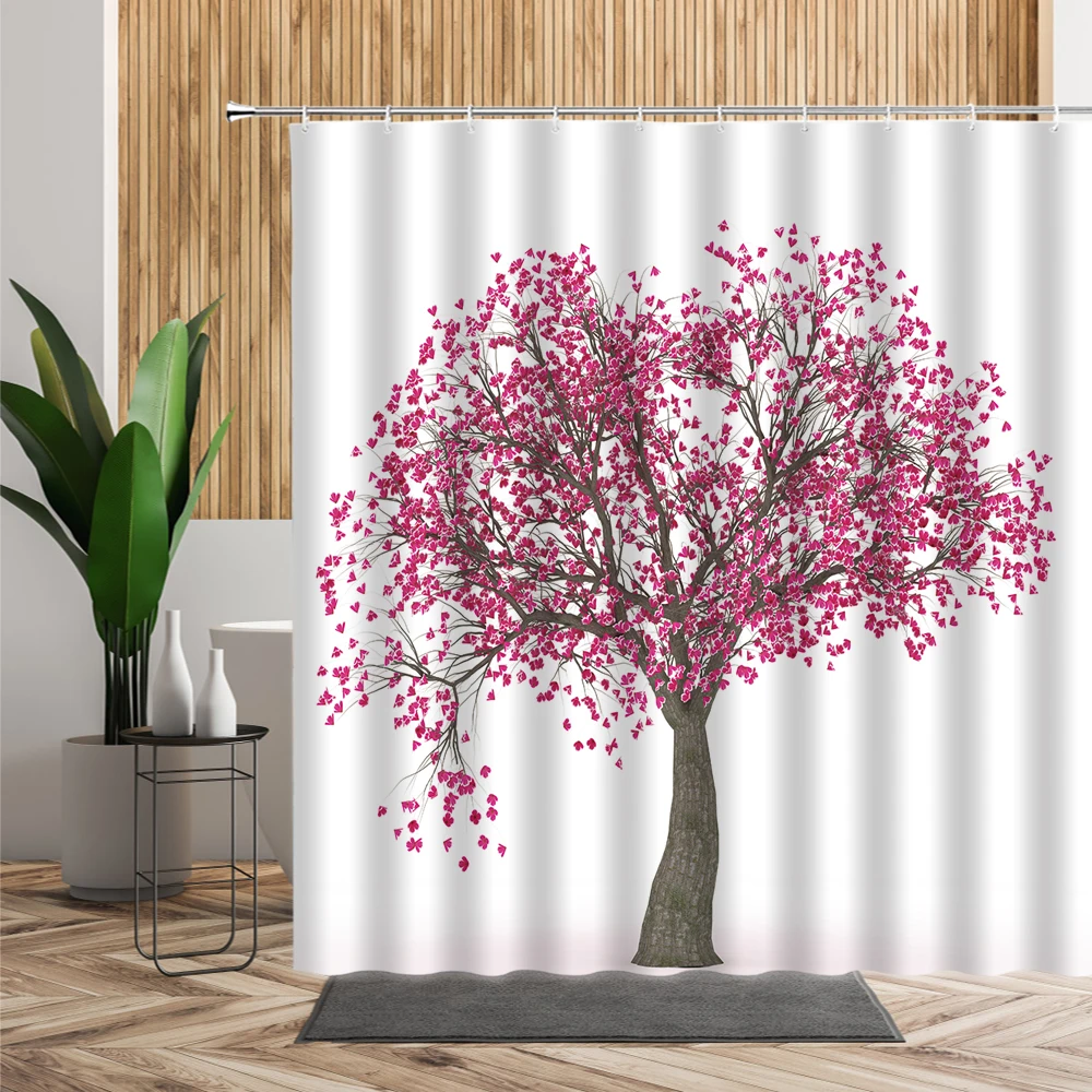 Europeanstyle Simple Pink Flower Tree Bathroom Curtain Wall Decoration Fabric Waterproof Bath Curtains Bathtub Screen With Hooks
Europeanstyle Simple Pink Flower Tree Bathroom Curtain Wall Decoration Fabric Waterproof Bath Curtains Bathtub Screen With Hooks