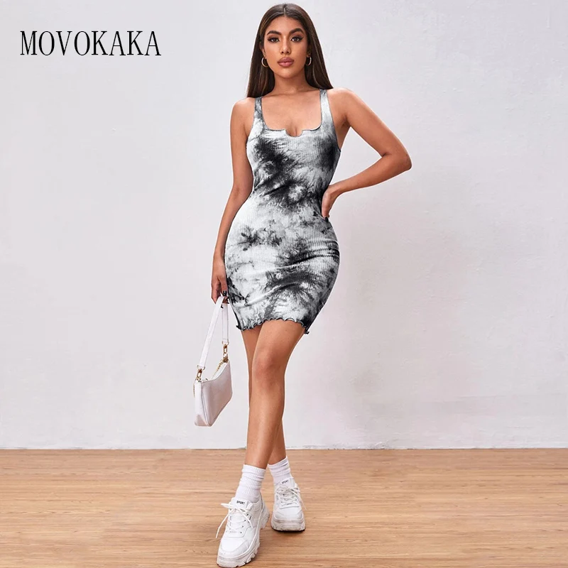 MOVOKAKA Spring Summer Sexy Camisole Dress Women Casual Package Hip Slim Tie Dye Dresses Party Streetwear New Fashion Mini Dress
MOVOKAKA Spring Summer Sexy Camisole Dress Women Casual Package Hip Slim Tie Dye Dresses Party Streetwear New Fashion Mini Dress