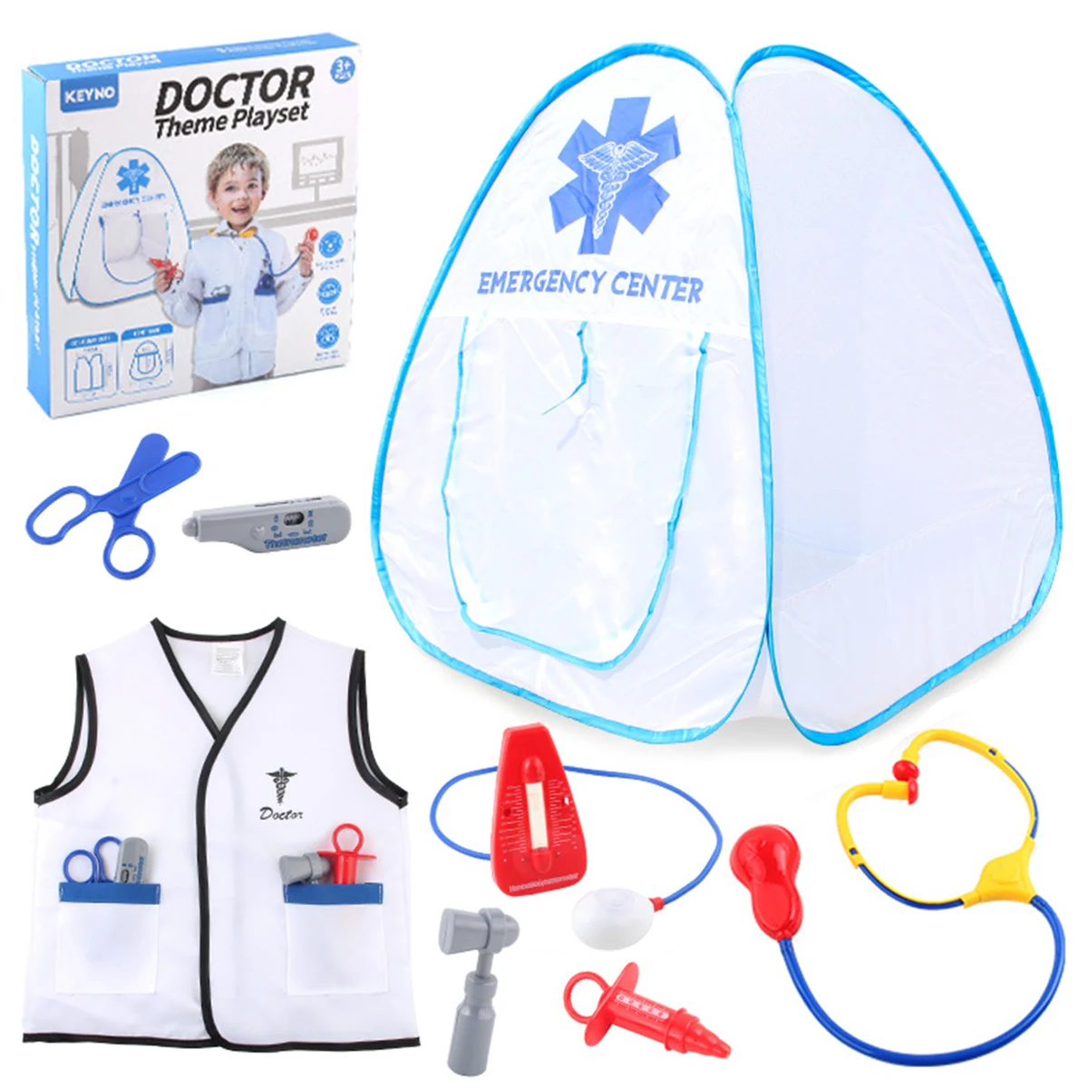 Doctor Theme Playset Pretend Play Doctor Toys Stethoscope Medical Kit Doctor Play Set Doctor Roleplay Dress-Up Toys Learning 
Doctor Theme Playset Pretend Play Doctor Toys Stethoscope Medical Kit Doctor Play Set Doctor Roleplay Dress-Up Toys Learning