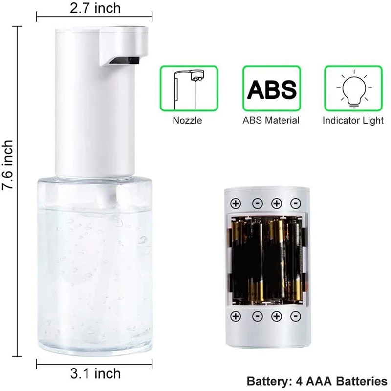 Automatic Liquid Gel Hand Soap Dispenser - 12OZ Pressless Countertop Soap Dispenser Sensor Bottle for Home
Automatic Liquid Gel Hand Soap Dispenser - 12OZ Pressless Countertop Soap Dispenser Sensor Bottle for Home