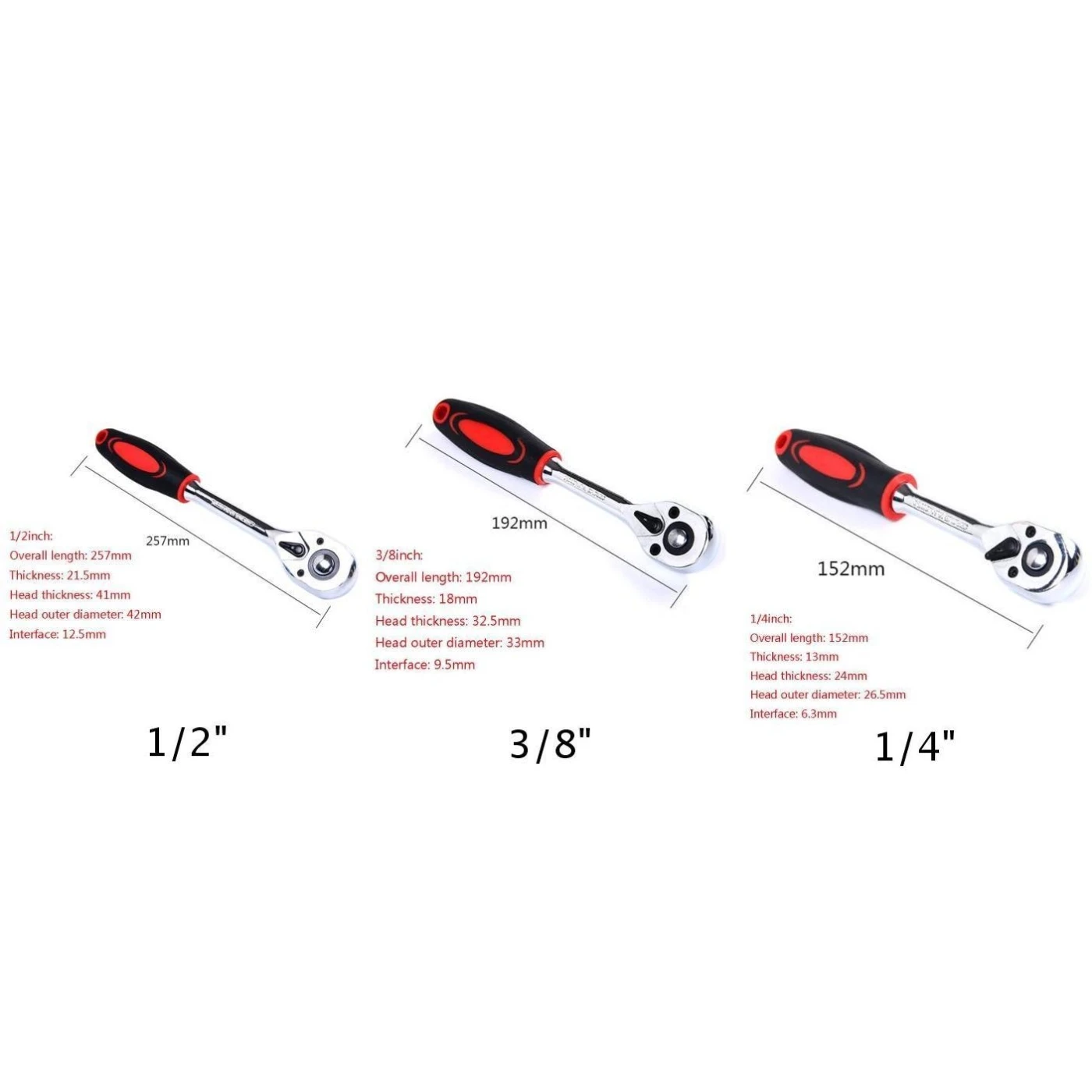 24T 1/4" 1/2" 3/8" Drive Quick Release Ratchet Socket Wrench Hand Repairing Tool Anti-slip Handle
24T 1/4" 1/2" 3/8" Drive Quick Release Ratchet Socket Wrench Hand Repairing Tool Anti-slip Handle