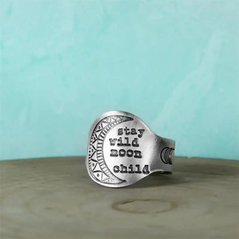 Simple Stylish Retro Unisex Rings Hipster Street Shot Ring Round Disc Moon Pattern Carved English Jewelry 
Simple Stylish Retro Unisex Rings Hipster Street Shot Ring Round Disc Moon Pattern Carved English Jewelry