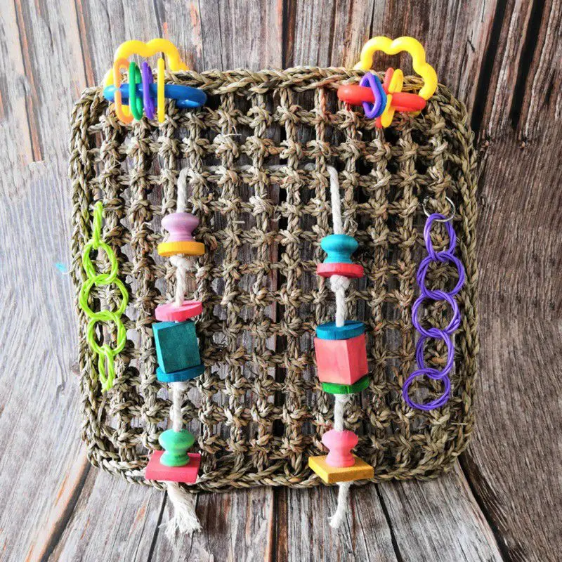 s.Bird Climbing Net Parrot Toys Woven Seagrass Biting Hanging Hemp Rope Swing Colorful Ladder Chew Foraging Funny Parrot Toys
s.Bird Climbing Net Parrot Toys Woven Seagrass Biting Hanging Hemp Rope Swing Colorful Ladder Chew Foraging Funny Parrot Toys