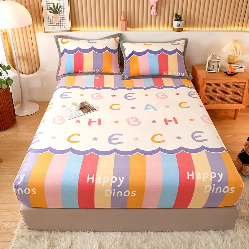 1Pc Cartoon Style Bed Cover for Kids Queen Size Rainbow Stripe Flannel Fitted Sheet Elastic King Size Bed Sheets (No Pillowcase)
1Pc Cartoon Style Bed Cover for Kids Queen Size Rainbow Stripe Flannel Fitted Sheet Elastic King Size Bed Sheets (No Pillowcase)