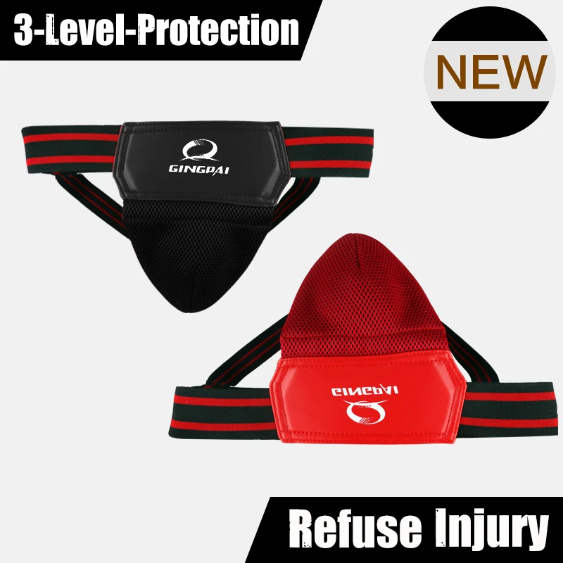 Оптовая Продажа S/M/L мужской красный ММА шаговый протектор TKD каратэ Groin защита для