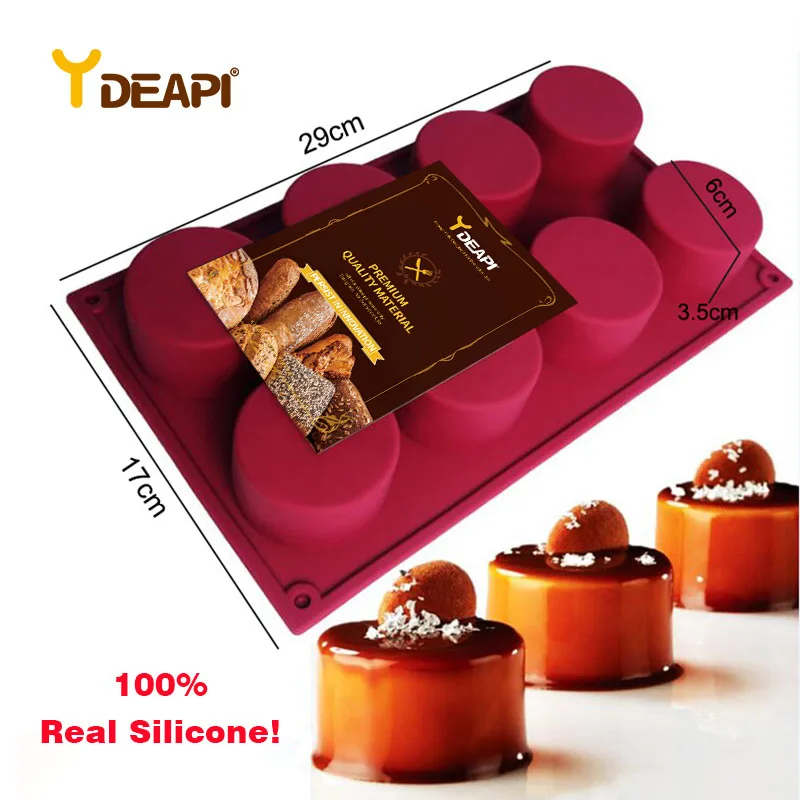 YDEAPI 8 Holes Round Cake Bottom Base Shape Candle Silicone Soap Mold Chocolate Decorating Baking Tools Fondant Food Grade
YDEAPI 8 Holes Round Cake Bottom Base Shape Candle Silicone Soap Mold Chocolate Decorating Baking Tools Fondant Food Grade