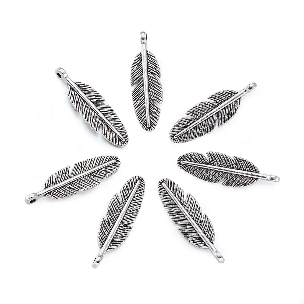 20pc Feather Shape Tibetan Silver Pendants Charms for Jewelry Making DIY Bracelet Necklace Findings
20pc Feather Shape Tibetan Silver Pendants Charms for Jewelry Making DIY Bracelet Necklace Findings
