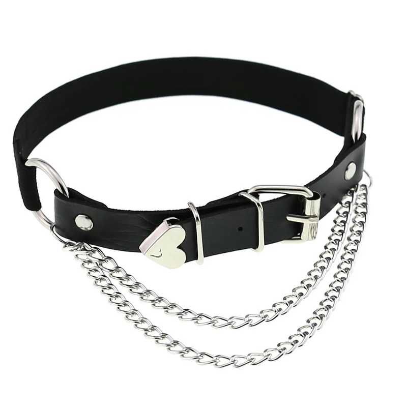 Heart Sexy PU Leather Garter Belt Women Punk Gothic Thigh Garter Leg Ring Chain Harajuku Harness Bondage Suspender Strap Garters
Heart Sexy PU Leather Garter Belt Women Punk Gothic Thigh Garter Leg Ring Chain Harajuku Harness Bondage Suspender Strap Garters