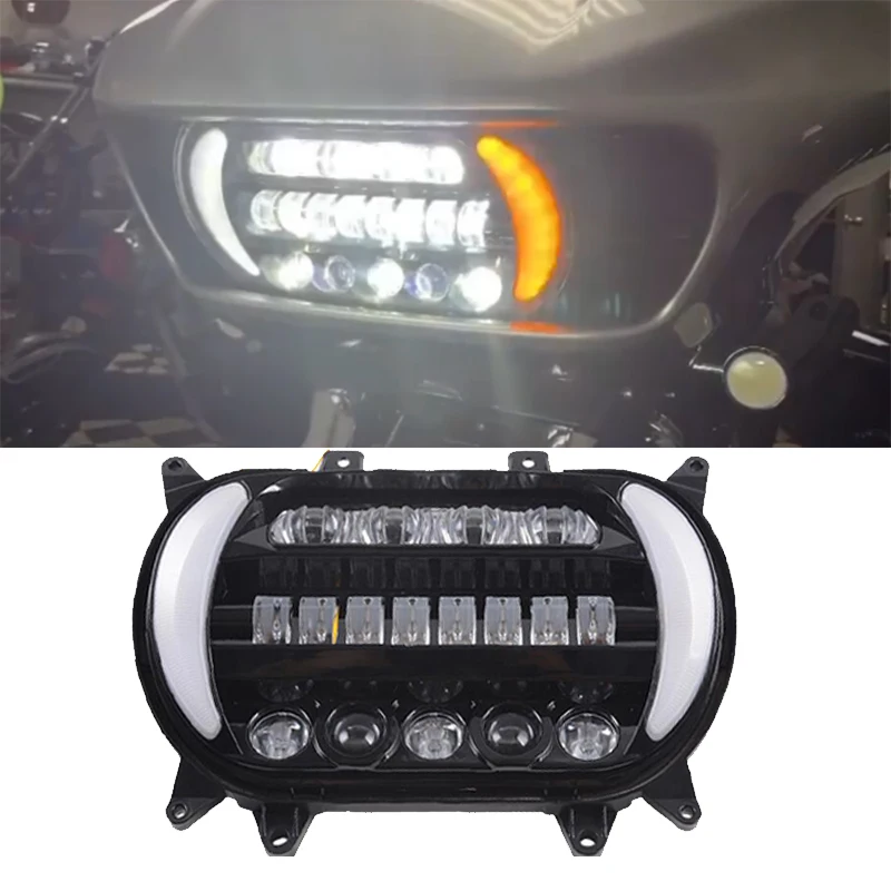 Refit Motorcycle Headlight For Road Glide 2015 2016 2017 2018 2019 2020 Hi Low Beam White Amber Angle Eyes Headlights Accessory
Refit Motorcycle Headlight For Road Glide 2015 2016 2017 2018 2019 2020 Hi Low Beam White Amber Angle Eyes Headlights Accessory