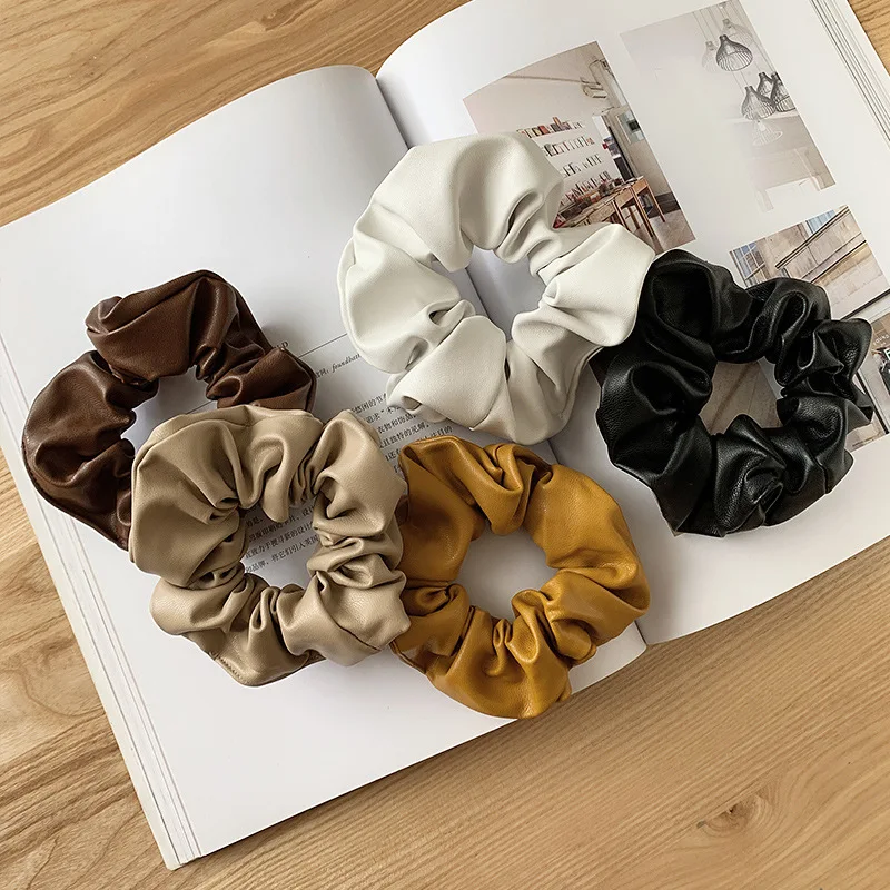 Temperament Elegant Korean Pu Leather Scrunchie Women Girls Elastic Hair Rubber Bands Accessories Rope Headdress
Temperament Elegant Korean Pu Leather Scrunchie Women Girls Elastic Hair Rubber Bands Accessories Rope Headdress