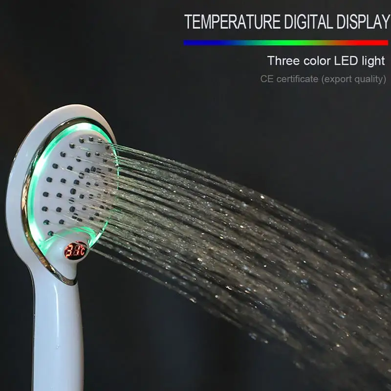 LED Shower Head With Color Changing LED Temperature Display, High Pressure Handheld Glow Light Showerhead For Home Bathroom
LED Shower Head With Color Changing LED Temperature Display, High Pressure Handheld Glow Light Showerhead For Home Bathroom