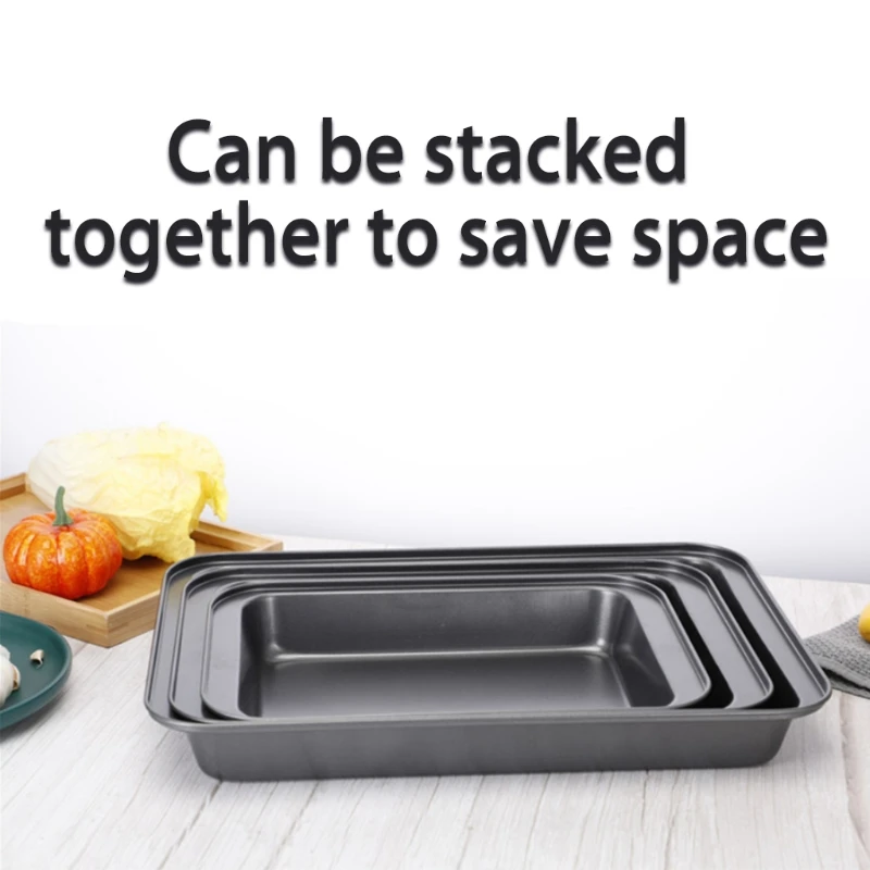 Premium Quality Bakeware Set of 3 Roasting Tins Pans Rectangle Shape Deep Baking Pans Nonstick Set Cookie Sheet Durable
Premium Quality Bakeware Set of 3 Roasting Tins Pans Rectangle Shape Deep Baking Pans Nonstick Set Cookie Sheet Durable