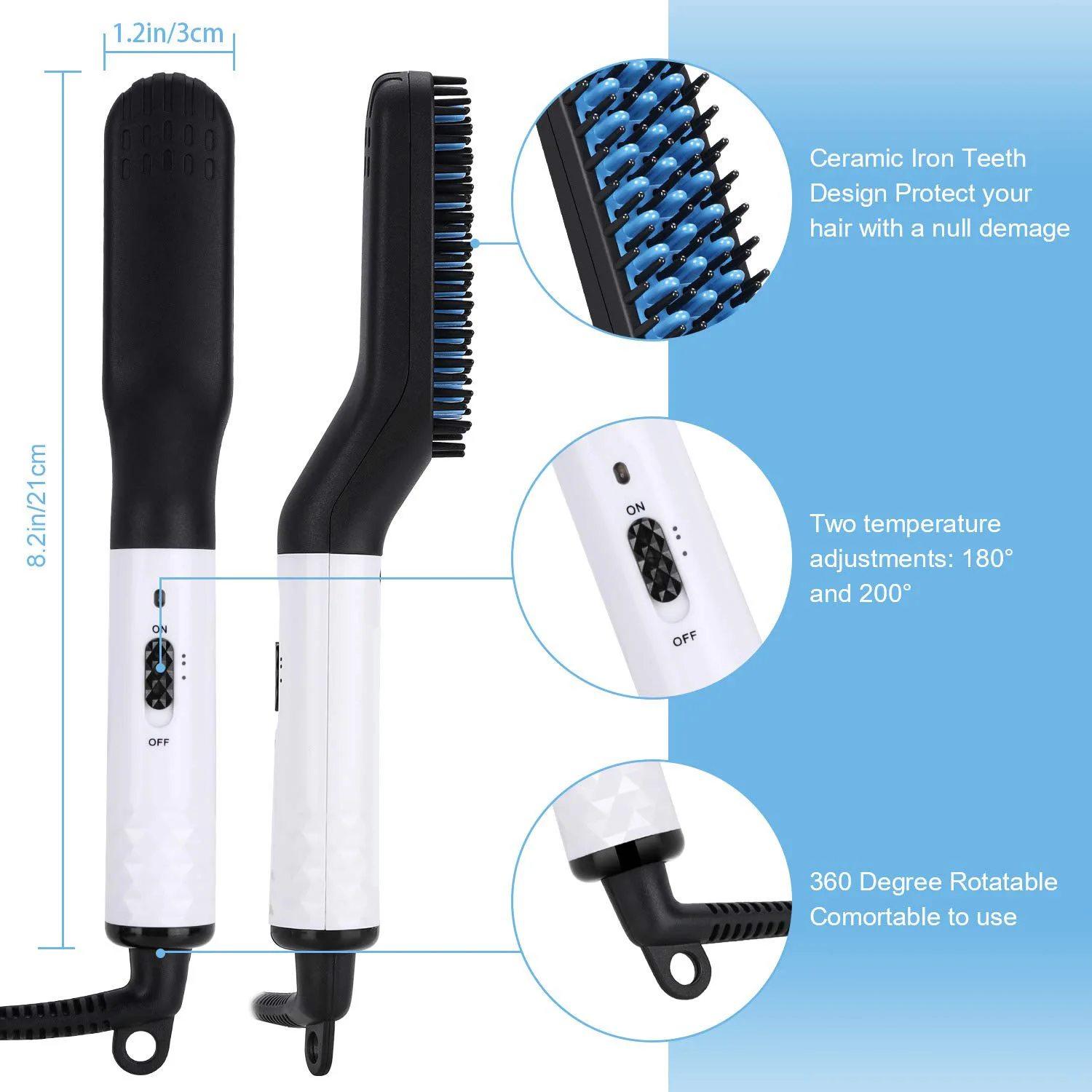 Mini Men's Beard Styling Comb Multi-function Styling Beard Hair Straightener Beard Straightening Comb
Mini Men's Beard Styling Comb Multi-function Styling Beard Hair Straightener Beard Straightening Comb