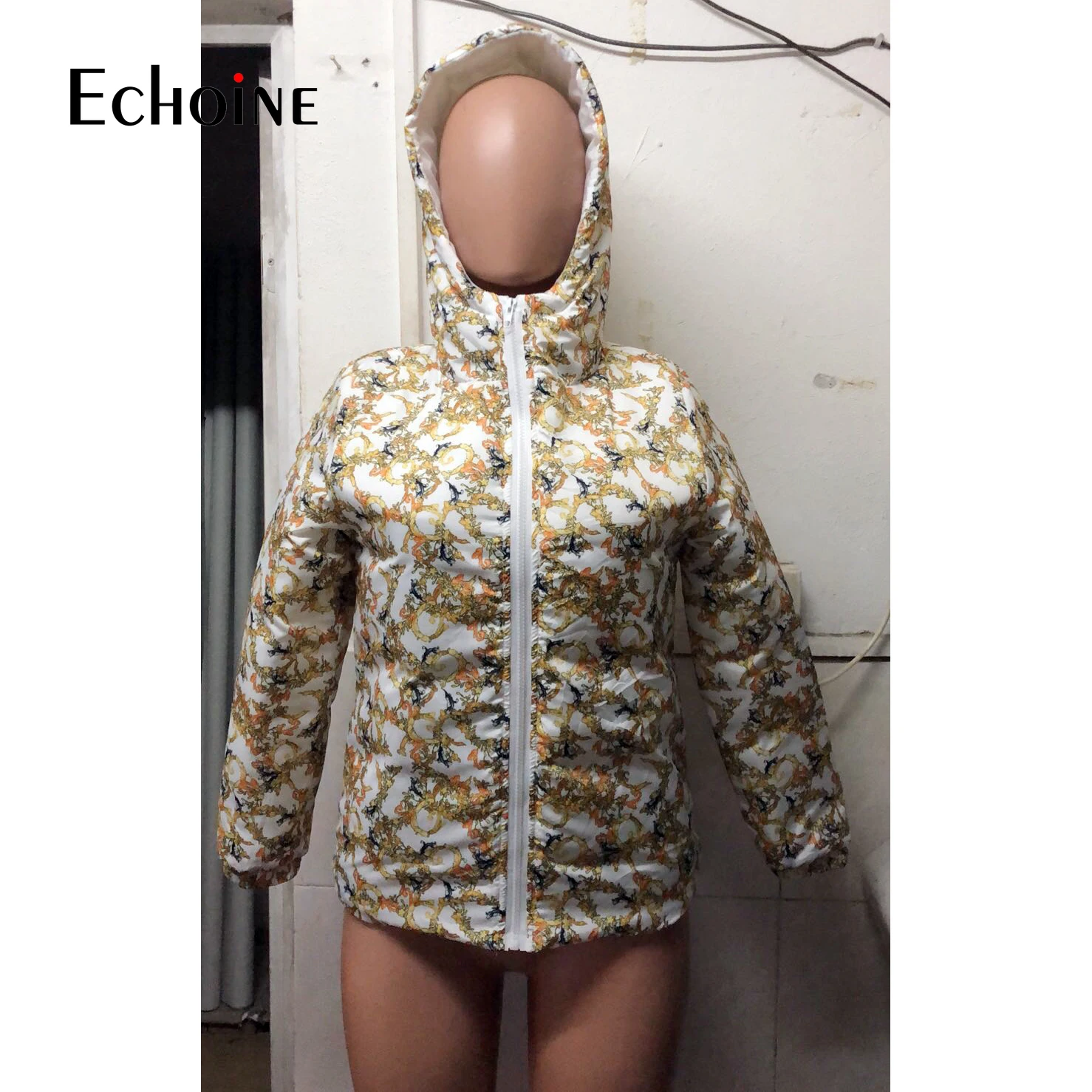 Echoine Women Winter Paisley Print down jacket puffer Coat Zipper Hooded Long Sleeve Warm Coat Outwear classic bubble coat
Echoine Women Winter Paisley Print down jacket puffer Coat Zipper Hooded Long Sleeve Warm Coat Outwear classic bubble coat