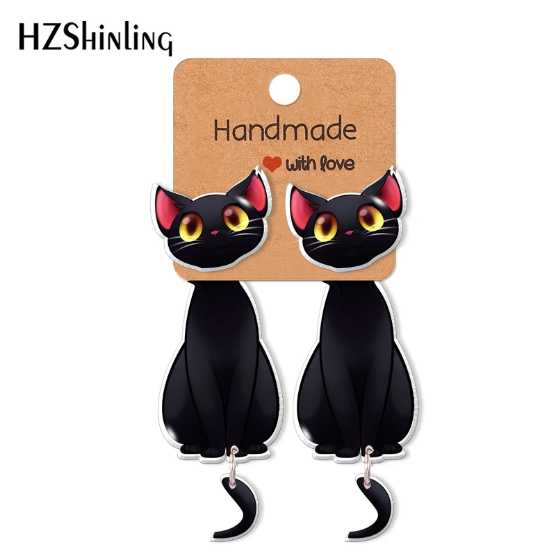 Black Cat Cartoon Pet Animal Acrylic Clip Earrings Stud Earrings Resin Epoxys Ear Jewelry
Black Cat Cartoon Pet Animal Acrylic Clip Earrings Stud Earrings Resin Epoxys Ear Jewelry