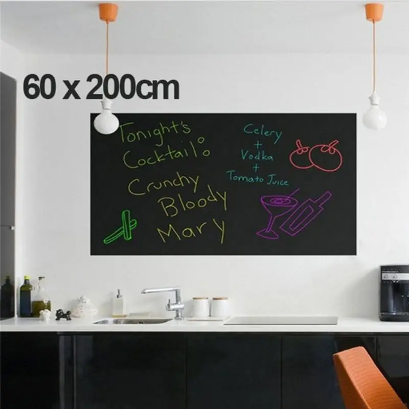 Blackboard Stickers Chalk Board Removable Vinyl Draw Mural Decor Art Chalkboard Wall Sticker for Kids Rooms Durable 200CMx60CM
Blackboard Stickers Chalk Board Removable Vinyl Draw Mural Decor Art Chalkboard Wall Sticker for Kids Rooms Durable 200CMx60CM
