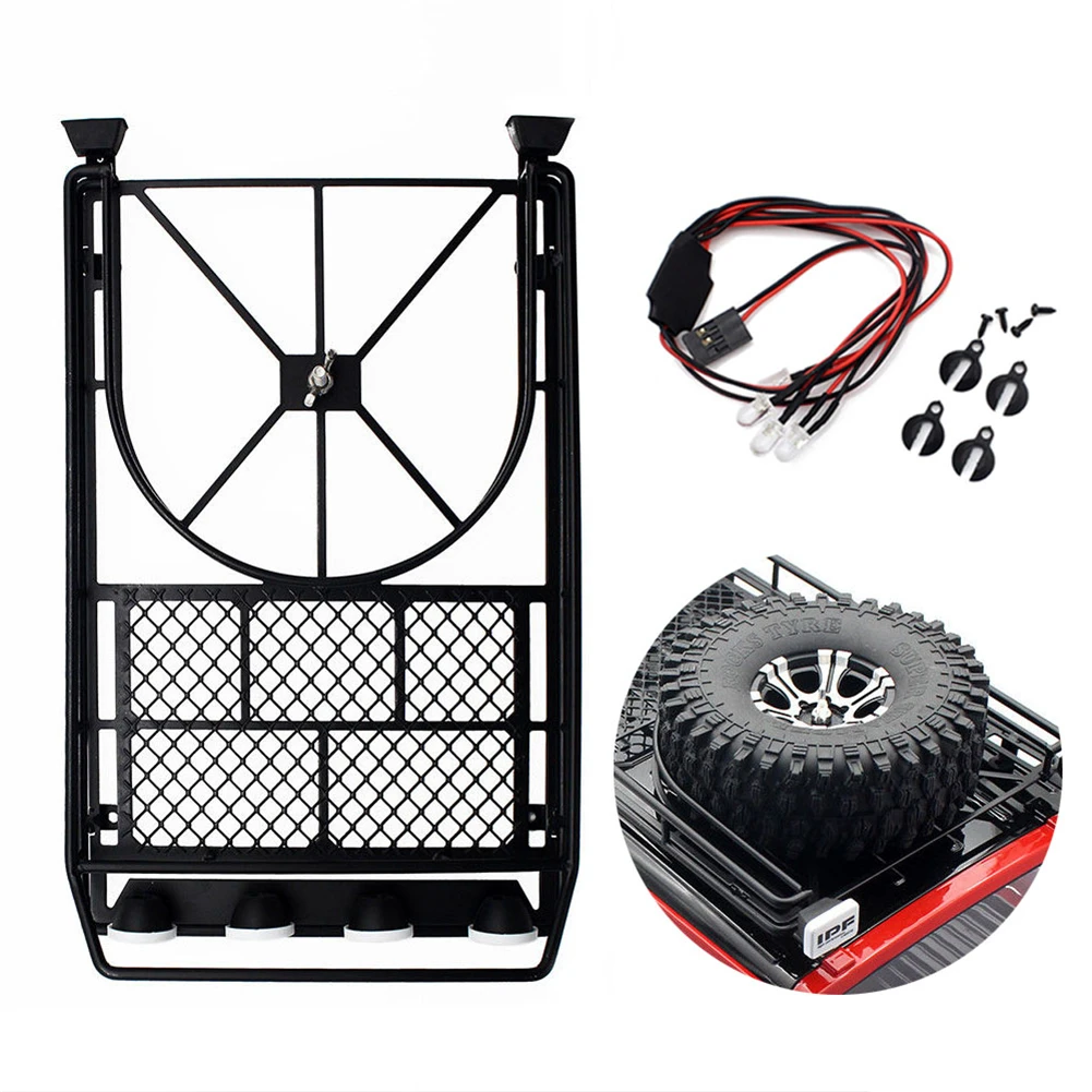 RCTOYFUN Metal Roof luggage Rack with Spare Tire Holder with LED For 1/10 RC SCX10 II Cherokee Body Shell
RCTOYFUN Metal Roof luggage Rack with Spare Tire Holder with LED For 1/10 RC SCX10 II Cherokee Body Shell