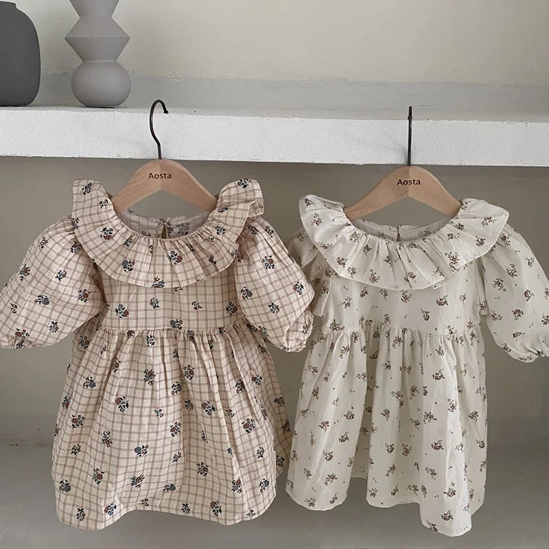 2021 Autumn Baby Girls Cotton Dress Vintage Plaid Floral Toddler Girl One Piece Dresses Sisters Matching Outfits Kids Clothing
2021 Autumn Baby Girls Cotton Dress Vintage Plaid Floral Toddler Girl One Piece Dresses Sisters Matching Outfits Kids Clothing