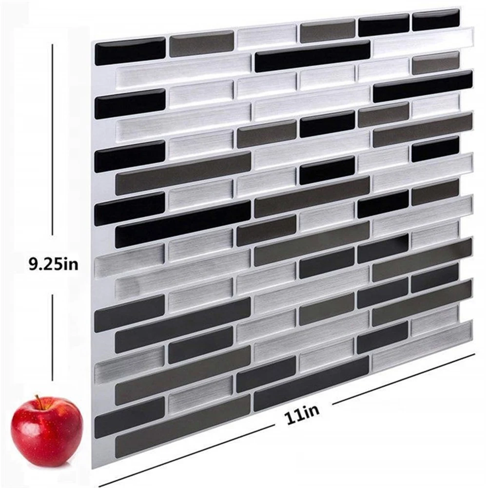 Bathroom Wall Paper 3D Tile Brick Stripe Wallpaper Sticker Self Waterproof Countertop Removable Backsplash Decor 28.5cm/11.2in
Bathroom Wall Paper 3D Tile Brick Stripe Wallpaper Sticker Self Waterproof Countertop Removable Backsplash Decor 28.5cm/11.2in