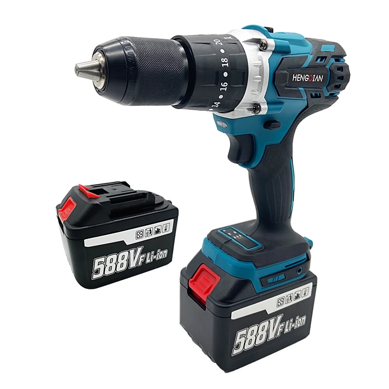 18V Brushless Impact Electric Drill Cordless Power Tools 13mm Chuck Woodworking with Two 4.5Ah Makita Model Battery
18V Brushless Impact Electric Drill Cordless Power Tools 13mm Chuck Woodworking with Two 4.5Ah Makita Model Battery