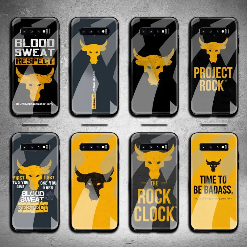 

The Rock Dwayne Johnson ua Phone Case Tempered Glass For Samsung S20 Plus S7 S8 S9 S10 Plus Note 8 9 10 Plus