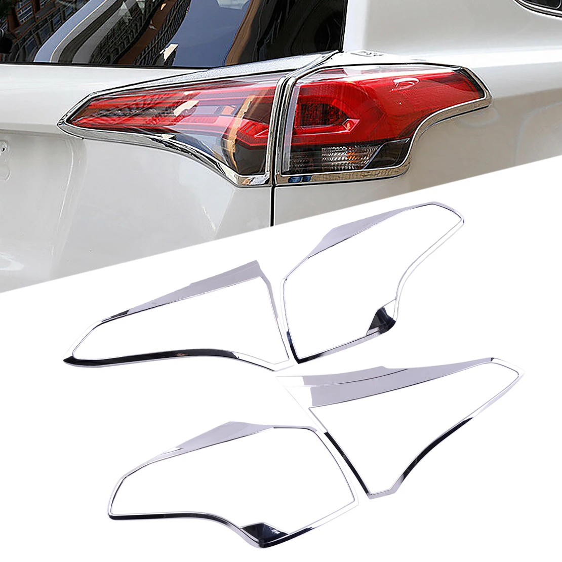 CITALL 4Pcs Tail Light Cover Rear Lamp Trim Frame Fit For Toyota RAV4 2016 2017 Silver ABS
CITALL 4Pcs Tail Light Cover Rear Lamp Trim Frame Fit For Toyota RAV4 2016 2017 Silver ABS